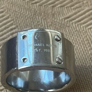 Michael Kors Silver signet ring size 8